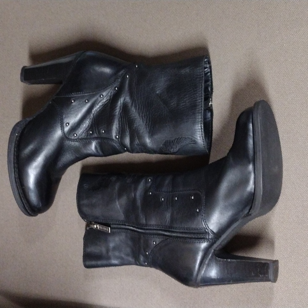 Harley-Davidson black leather boots 8 - Picture 5 of 14